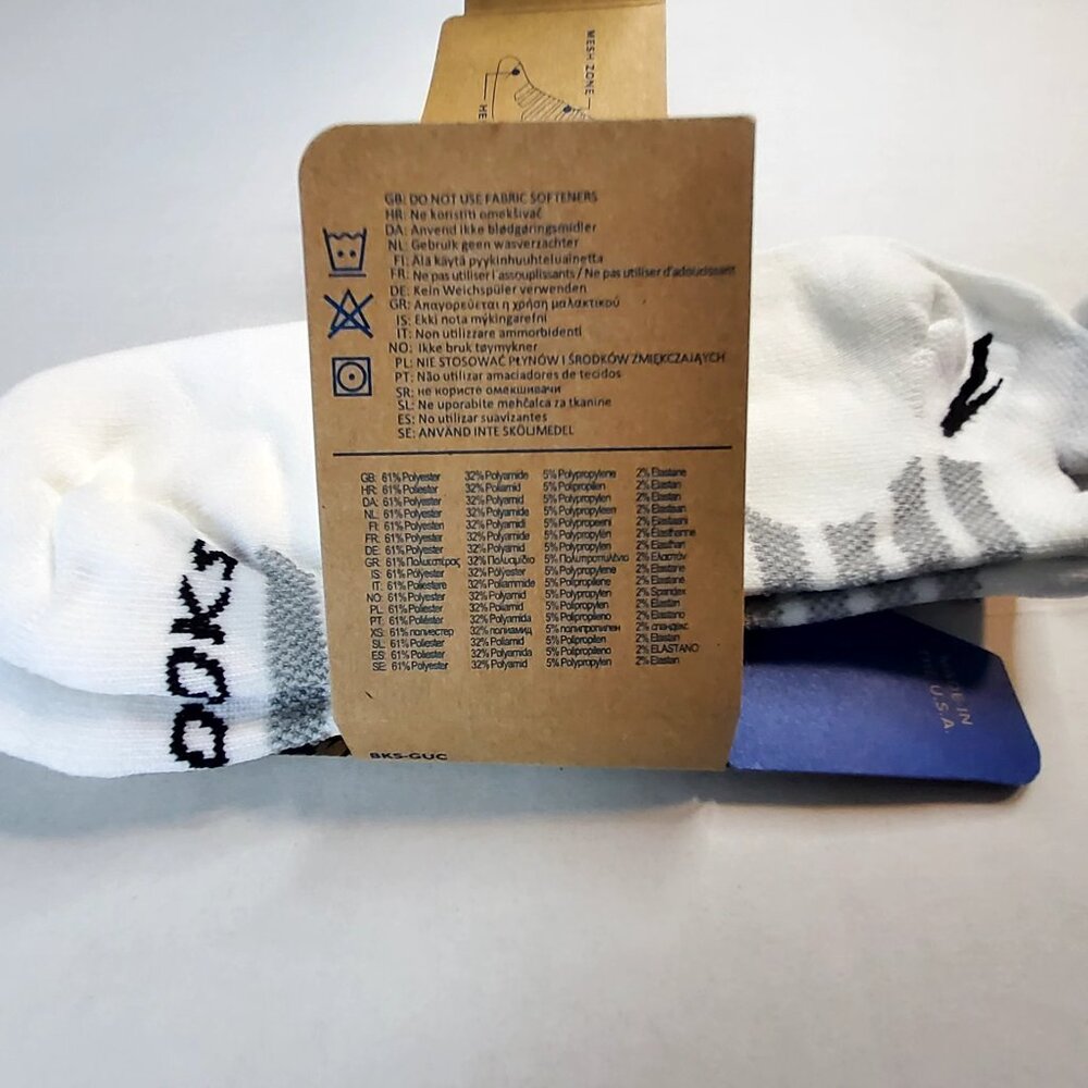 Brooks Glycerin Ultimate Cushion Running Socks L White Mesh Arch Compression - Picture 6 of 6